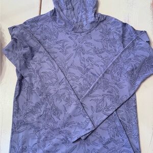Patagonia Blue Patterned Lightweight Activewear Hoodie